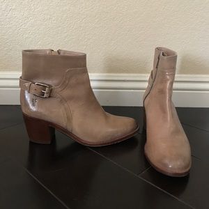 Frye Tan Leather Booties